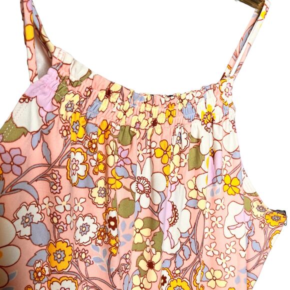 Nine Britton Lulu Knit Pink Floral Spaghetti Strap Dress M - Picture 3 of 8